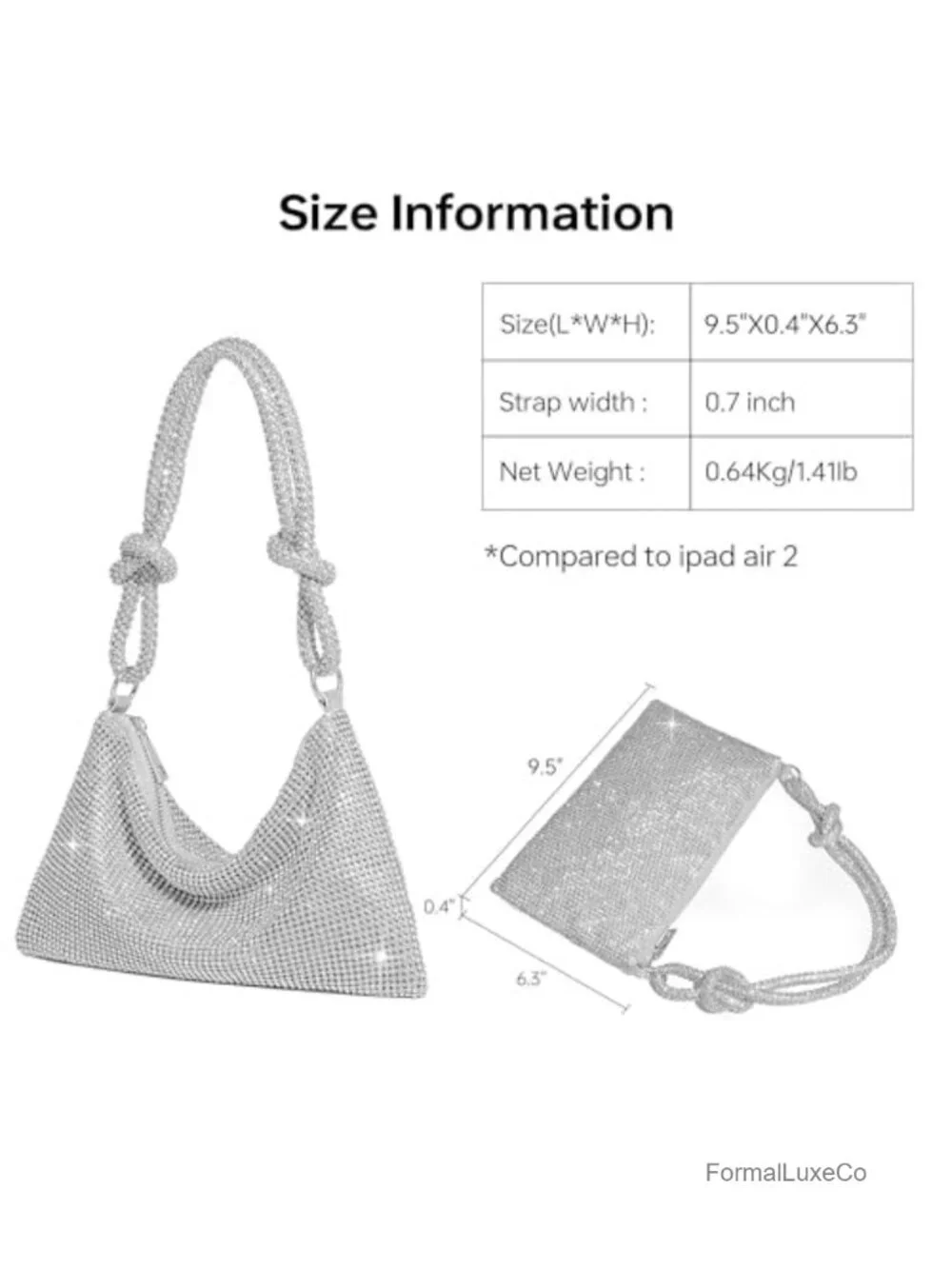 Rhinestone Clutch Purse Sparkle Evening Bag Dressy Sequin Handbag